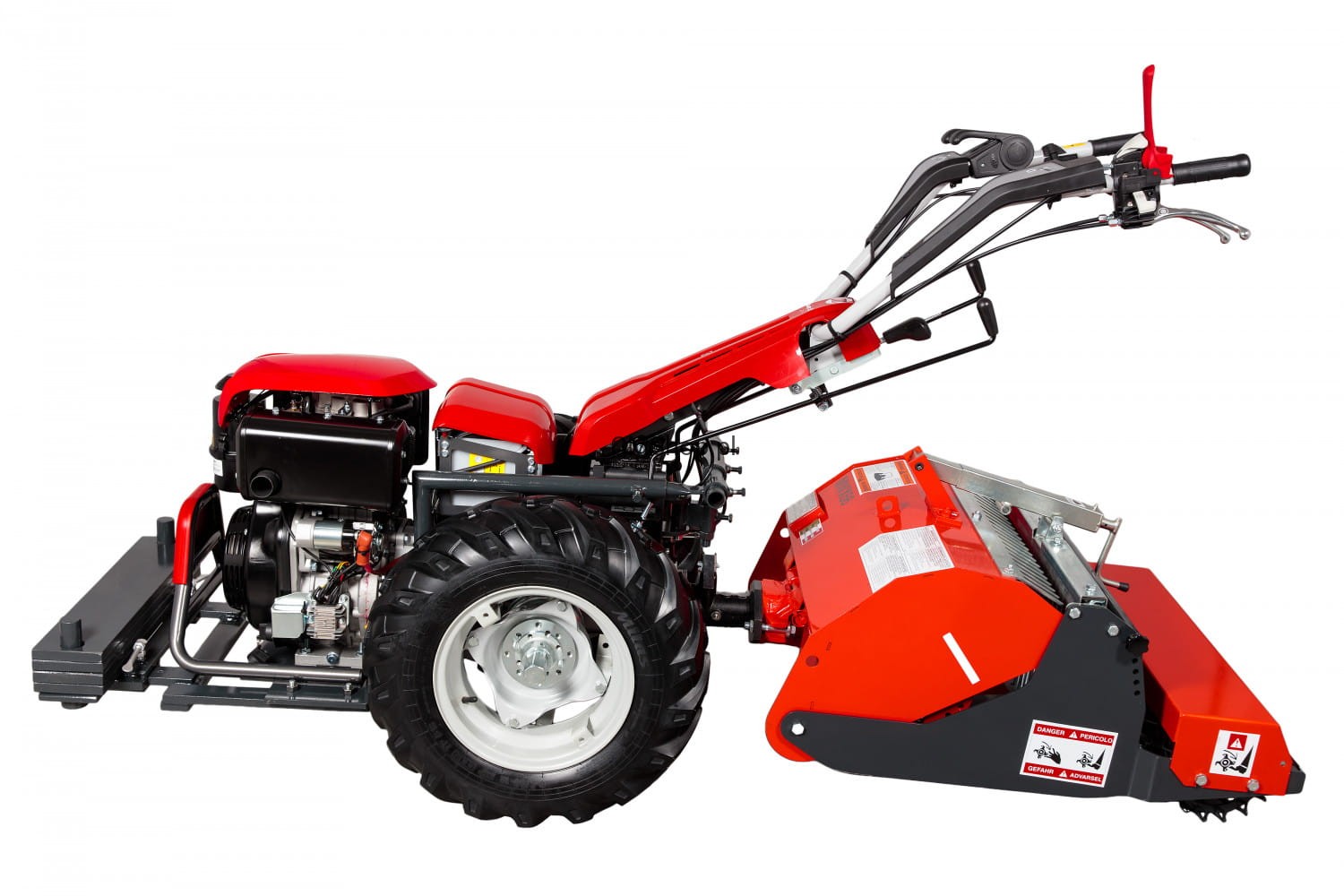 Jednostka napędowa Oleo-Mac/Nibbi MH450/KAM13S GX340 z glebogryzarką separacyjną MWX66  i kołami