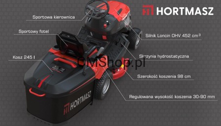 Traktor ogrodowy Hortmasz HTS ST 98 H HD452 | Przedsprzedaż | Transport Gratis* | Przegląd 0 GRATIS