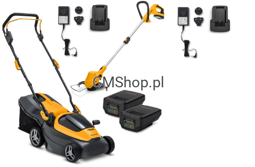 Przejdź do produktu Kosiarka STIGA Collector 136e + podkaszarka STIGA GT100e ZESTAW 20V 2 akumulatory 2Ah i 2 ładowarki | Dostępna od ręki 