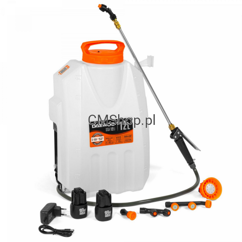 Przejdź do produktu Opryskiwacz akumulatorowy DAEWOO DSA 12 Li SET 12 LITRÓW Zestaw z baterią i ładowarką