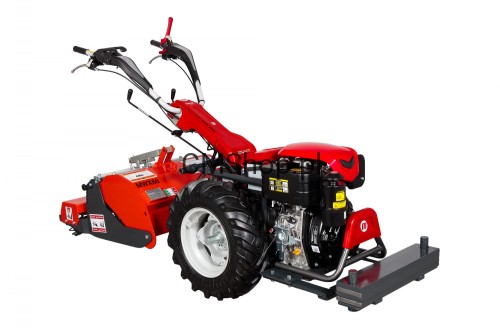 Przejdź do produktu Jednostka napędowa Oleo-Mac/Nibbi MH450/KAM13S GX340 z glebogryzarką separacyjną MWX66  i kołami