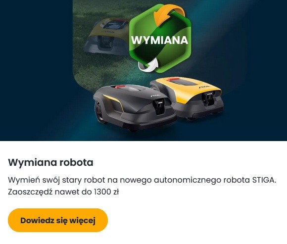 Stiga roboty promocja